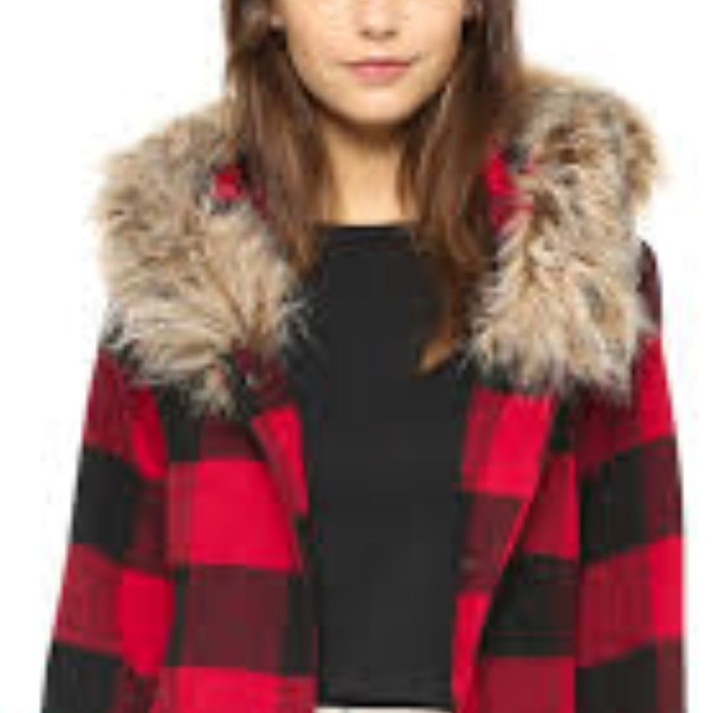 BB Dakota Jaslene Buffalo Plaid Coat